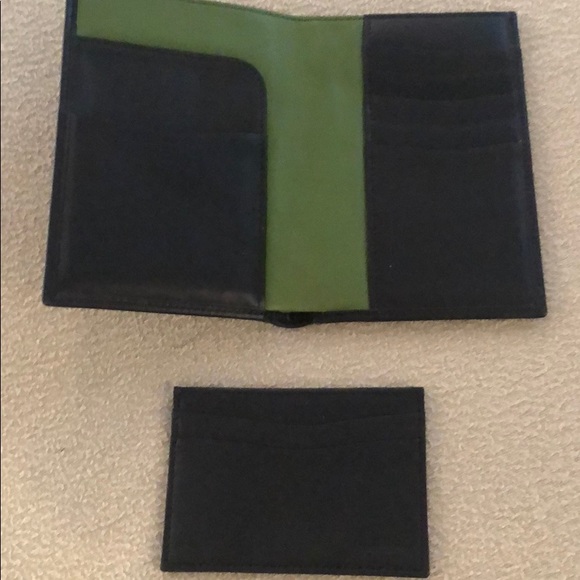 NEW Black Calfskin Travelers Case - With Pockets - Picture 4 of 5